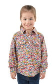 GIRLS AUSTIN 1/2 PLACKET SHIRT HARD SLOG