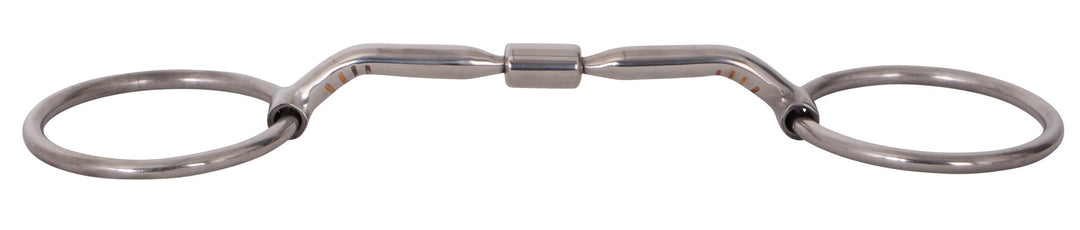 PLATINUM LOOSE RING SNAFFLE WITH ROLLER - 4.5”