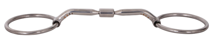 PLATINUM LOOSE RING SNAFFLE WITH ROLLER - 4.5”