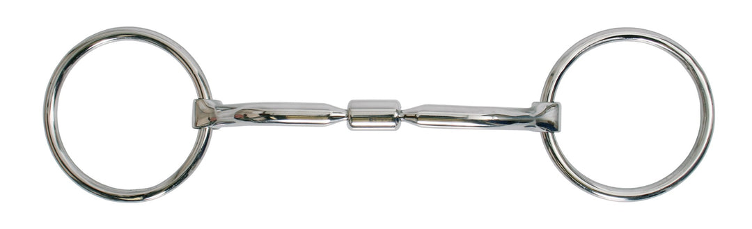 PLATINUM LOOSE RING SNAFFLE WITH ROLLER - 4.5”