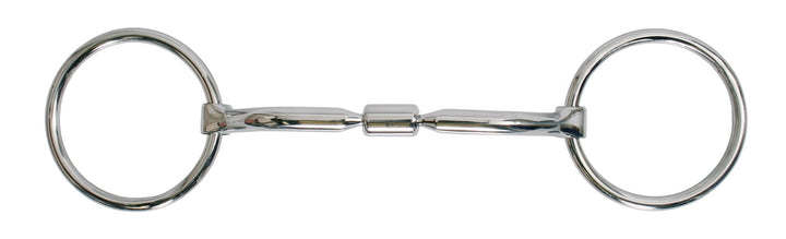 PLATINUM LOOSE RING SNAFFLE WITH ROLLER - 4.5”