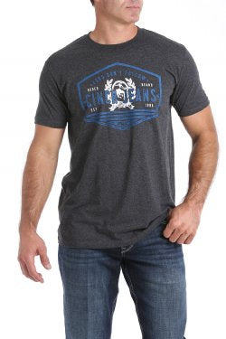 CINCH MNS CLASSIC LOGO TEE - BLACK HEATHER