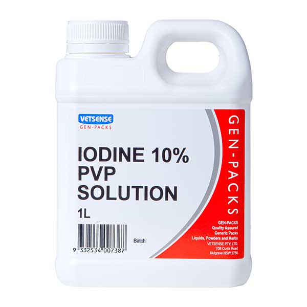 VETSENSE GEN PACK IODINE 10% PVP SOL