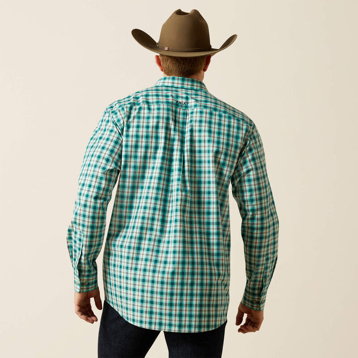 ARIAT MNS PRO SERIES BRAYDEN LS SHIRT TEAL