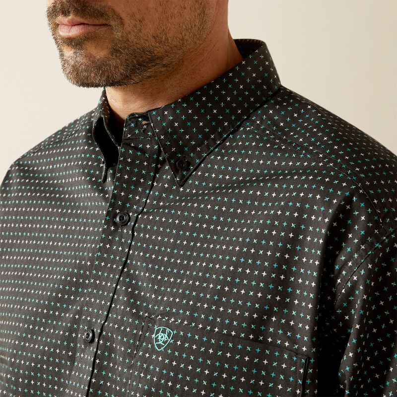 ARIAT MNS BELMONT LS SHIRT BLACK