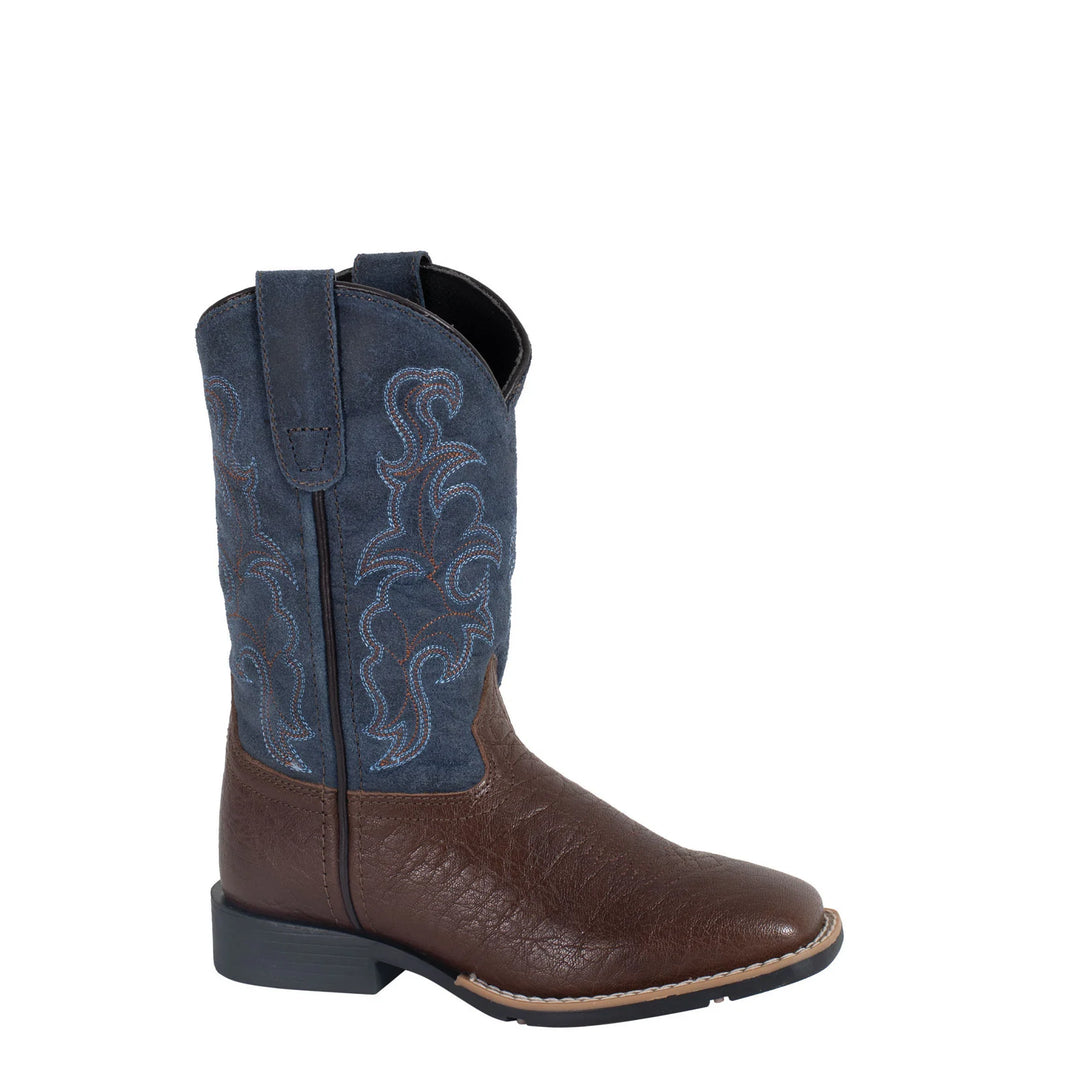 ROPER KIDS GABRIEL CHOCOLATE LEATHER /WAXY BLUE