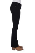 WOMANS WRANGLER BLACK MID RISE JEANS