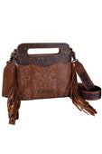 WRANGLER EMBROIDERED FRINGE CROSSBODY BAG