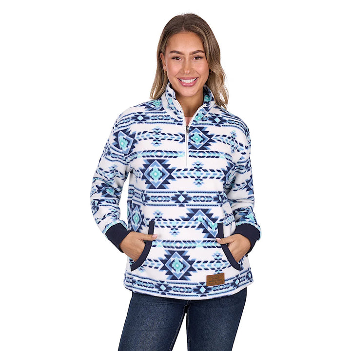 PURE WESTERN WMNS BRIANA 1/4 ZIP PULLOVER