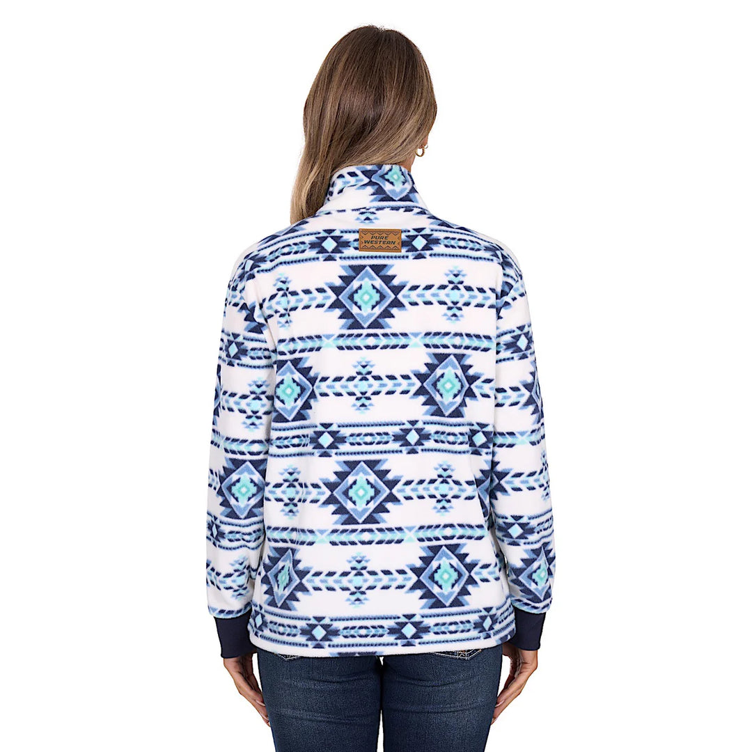 PURE WESTERN WMNS BRIANA 1/4 ZIP PULLOVER