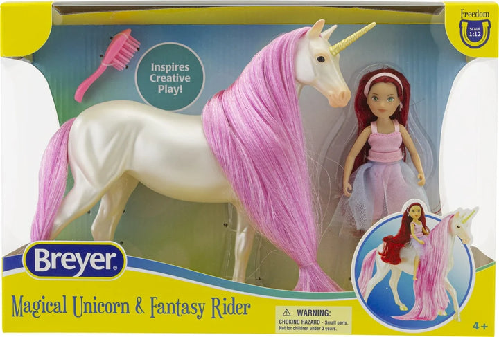 BREYER MAGICAL UNICORN & FANTASY RIDER