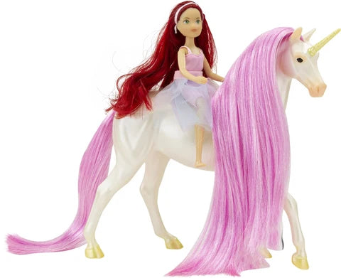 BREYER MAGICAL UNICORN & FANTASY RIDER