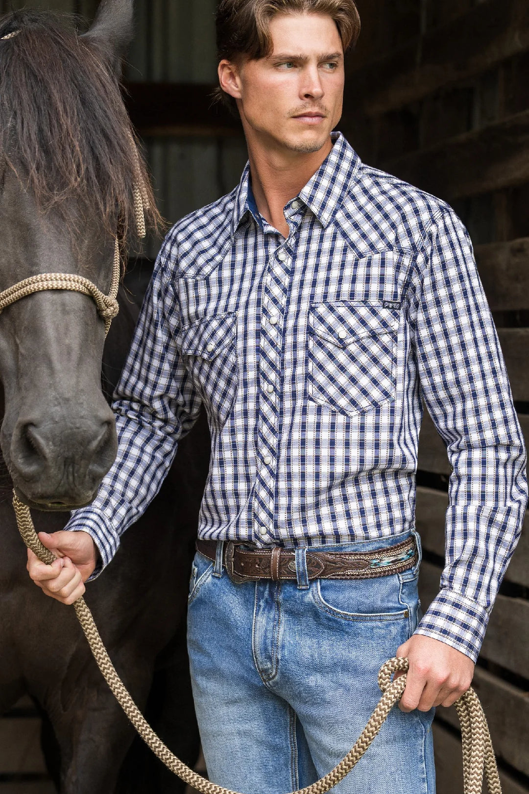 PURE WESTERN MENS GEORGE LS SHIRT