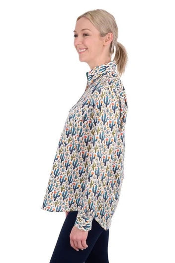 HARD SLOG WMNS ALBA 1/2 PLKT SHIRT