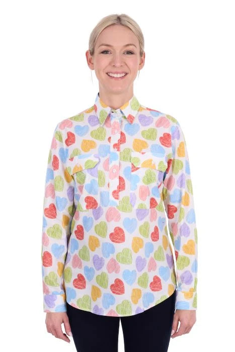 HARD SLOG WMNS POLLY 1/2 PLKT SHIRT