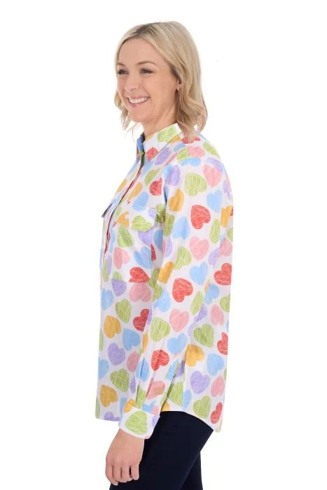 HARD SLOG WMNS POLLY 1/2 PLKT SHIRT