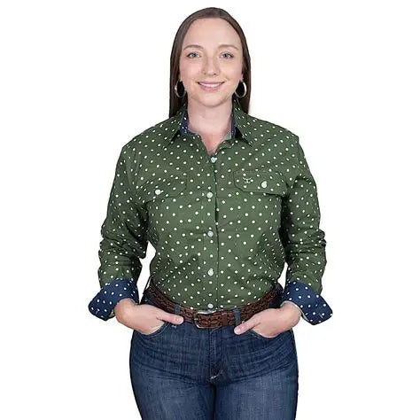 JUST COUNTRY WMNS ABBEY FULL BUTTON WORKSHIRT