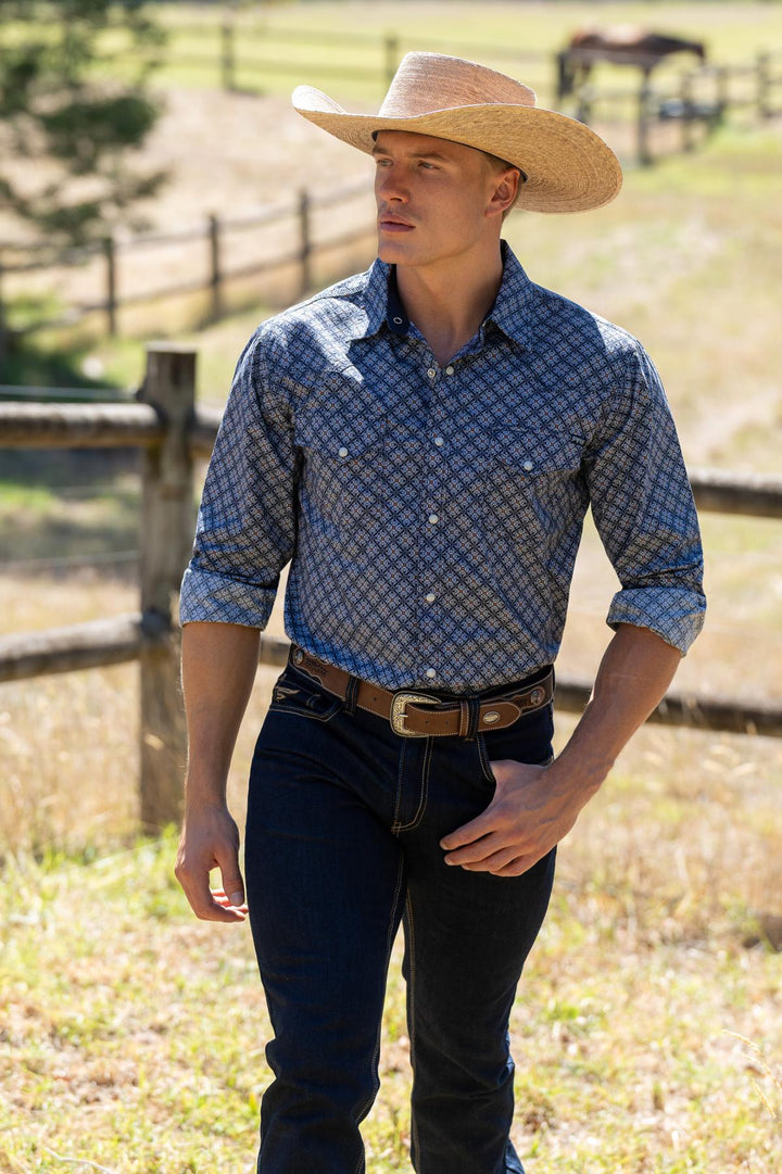 PURE WESTERN MENS DOUGLAS LONG SLEEVE SHIRT