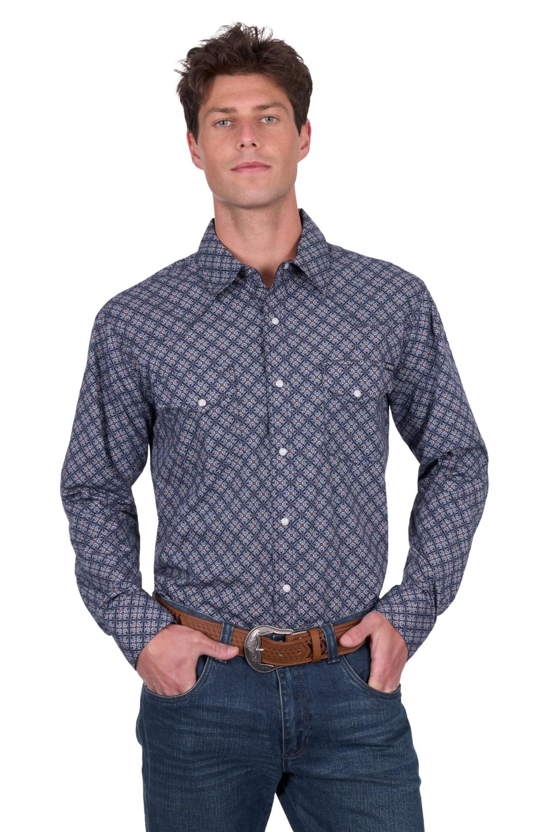 PURE WESTERN MENS DOUGLAS LONG SLEEVE SHIRT