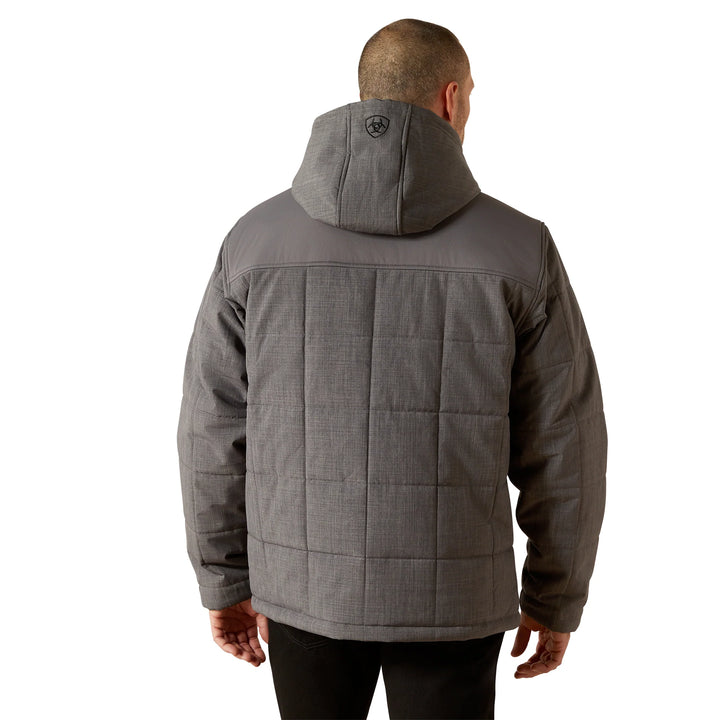 ARIAT MNS CRIUS HOODED INSULATED JACKET GREY