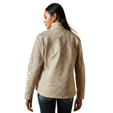 ARIAT WMNS LOGO SOFTSHELL PRINT JACKET