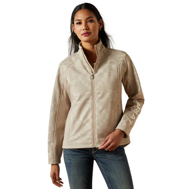 ARIAT WMNS LOGO SOFTSHELL PRINT JACKET
