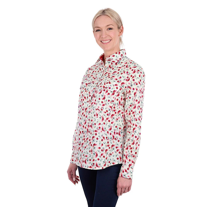 HARD SLOG WMNS CLAIR 1/2 PLKT SHIRT