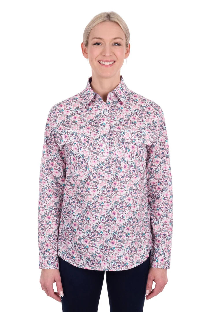 HARD SLOG WMNS JOYCE HALF PLKT SHIRT