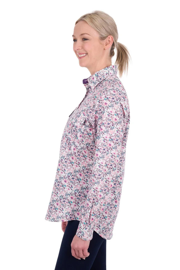 HARD SLOG WMNS JOYCE HALF PLKT SHIRT