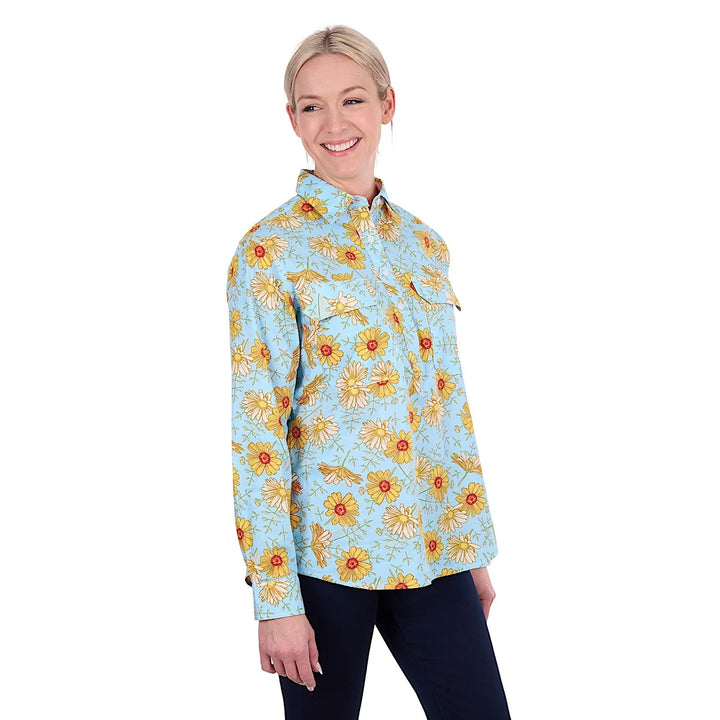 HARD SLOG WMNS SUNDAY HALF PLKT SHIRT