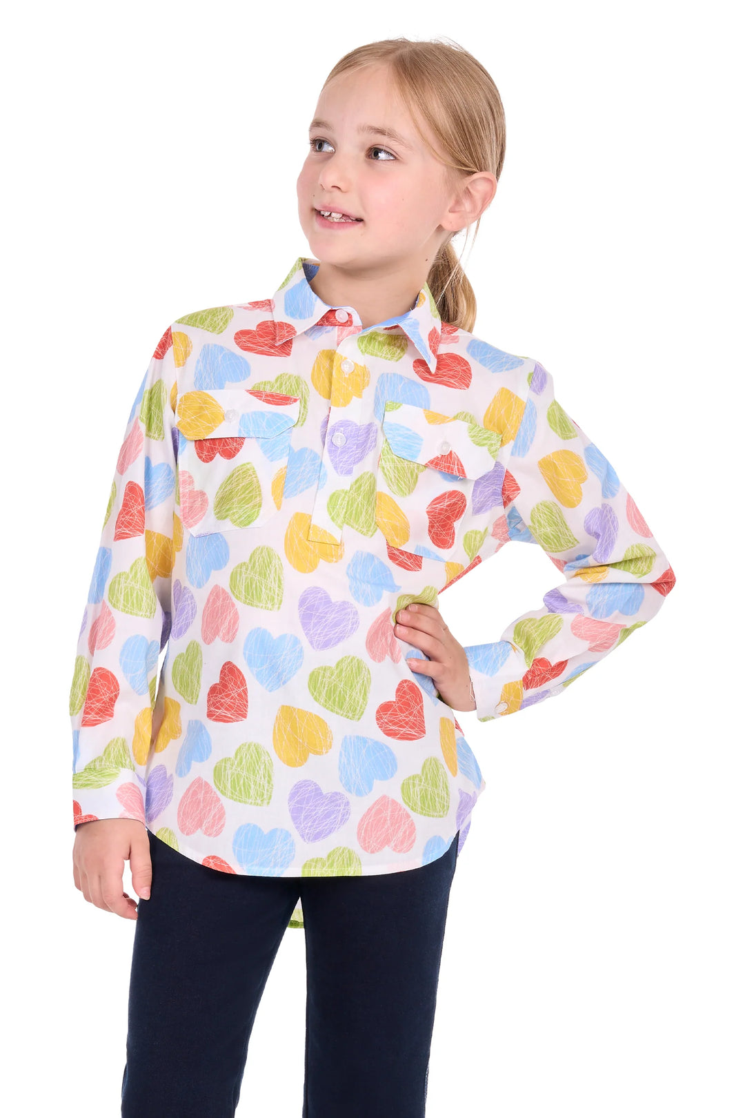 HARD SLOG KIDS POLLY 1/2 PLKT SHIRT