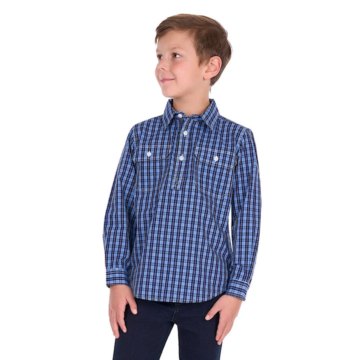 HARD SLOG KIDS WYATT 1/2 PLKT SHIRT