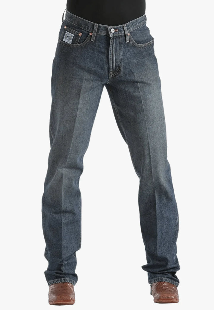 MENS WHITE LABEL CINCH MID RISE DARK WASH