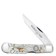 Whiskey Bent Trapper Pocket Knife Single Locking Blade - Toro