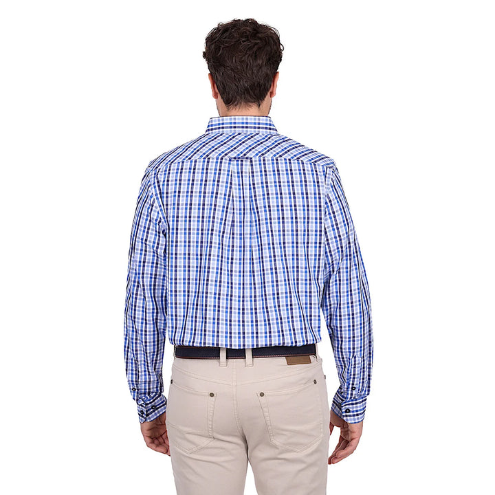 MENS ANDREW LS SHIRT -NAVY/BLUE