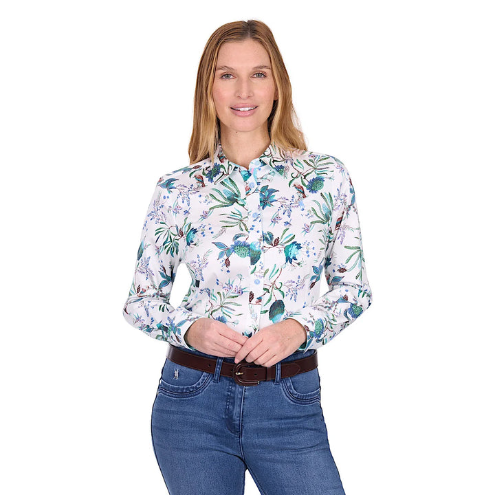 WMNS LUCINDA LS SHIRT -BLUE/WHITE