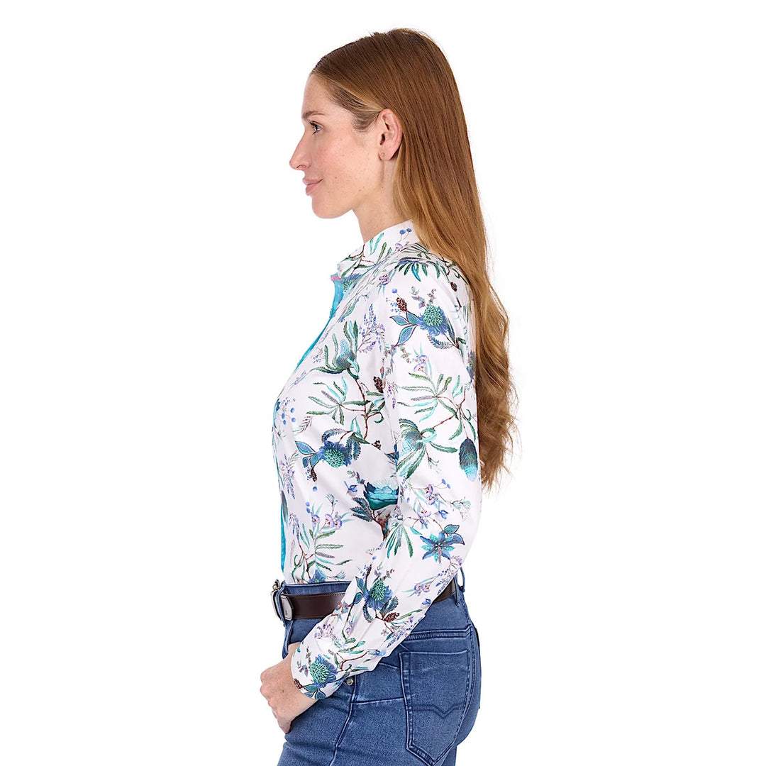 WMNS LUCINDA LS SHIRT -BLUE/WHITE