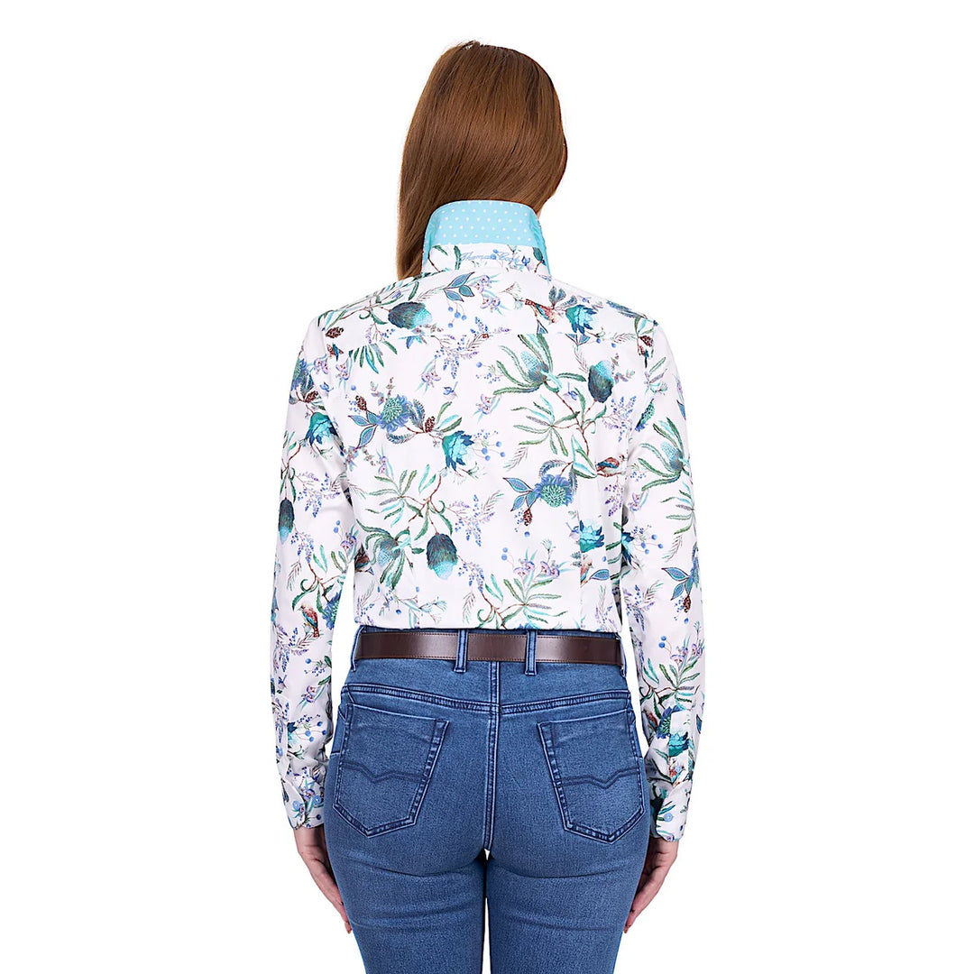 WMNS LUCINDA LS SHIRT -BLUE/WHITE