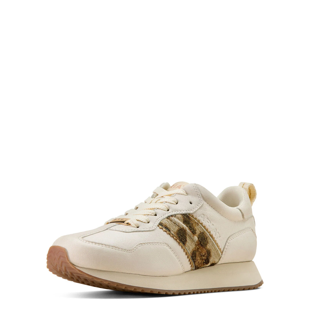 ARIAT WMNS RANCH RUNNER -BRIGHT CREAM/GLIDED LEOPARD HAIR ON