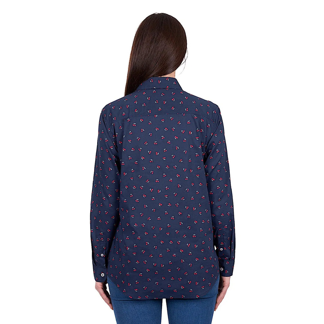 WMNS CHERRY 1/2 PLACKET LS SHIRT