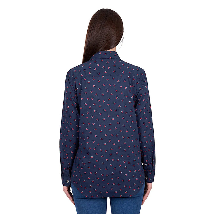 WMNS CHERRY 1/2 PLACKET LS SHIRT