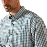 ARIAT MNS PRO SERIES TOWNES LS SHIRT DARK TEAL