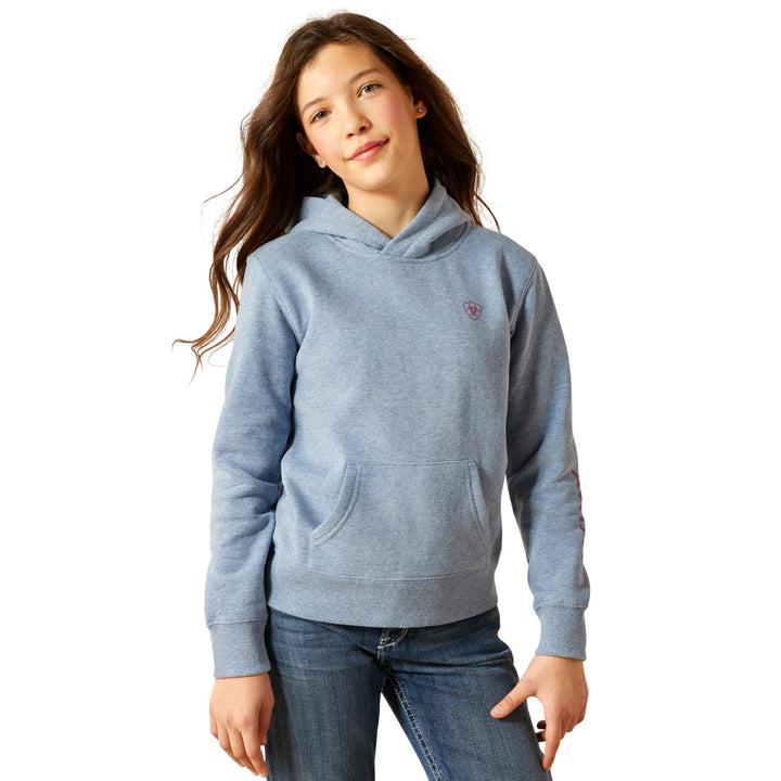 ARIAT YOUTH GIRLS 2.0 HOODIE INDIGO HEATHER