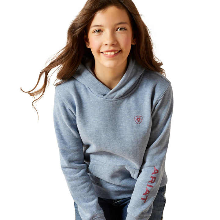 ARIAT YOUTH GIRLS 2.0 HOODIE INDIGO HEATHER