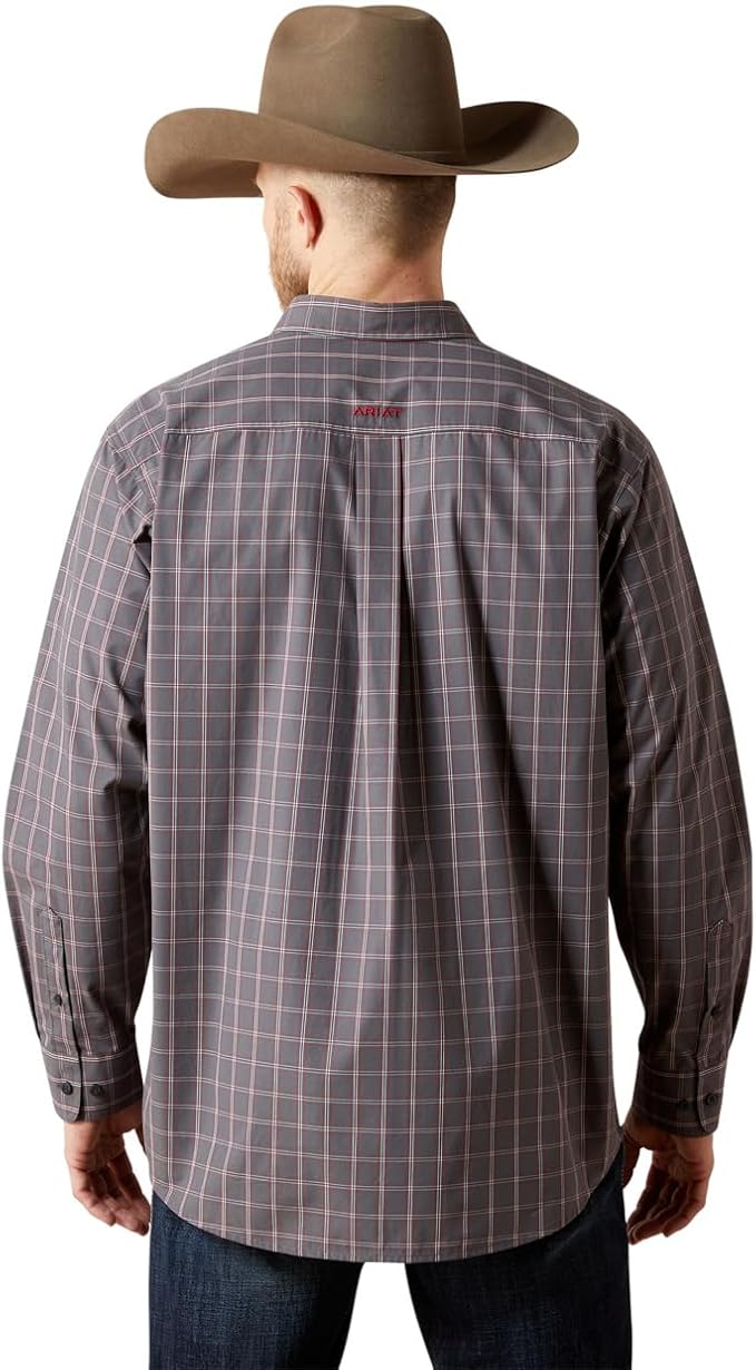 ARIAT MNS PRO SERIES TUCKER LS SHIRT GREY