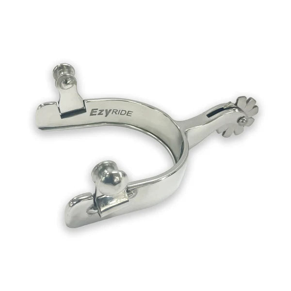EZY RIDE STOCKMANS SPUR STAINLESS STEEL 1-3/4” SHANK 9PT SS ROWELS