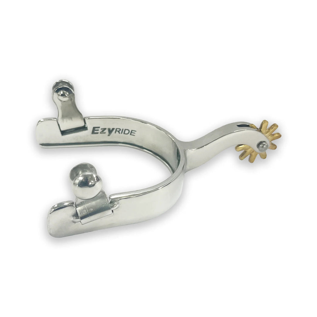 EZY RIDE STOCKMANS SPUR STAINLESS STEEL 2-1/8” SHANK 10PT BRASS ROWELS