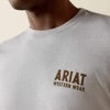 ARIAT MNS OUTLINE SHOP SS TEE PEWTER