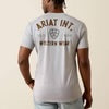 ARIAT MNS OUTLINE SHOP SS TEE PEWTER