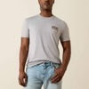 ARIAT MNS OUTLINE SHOP SS TEE PEWTER